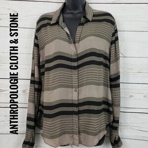 Anthropologie Cloth & Stone Stripe Shirt